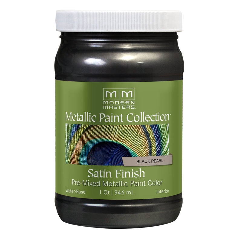 Modern Masters qt Modern Masters ME700 Black Pearl Metallic Paint Collection, Satin Water-Based Decorative Metallic Paint - Image 1
